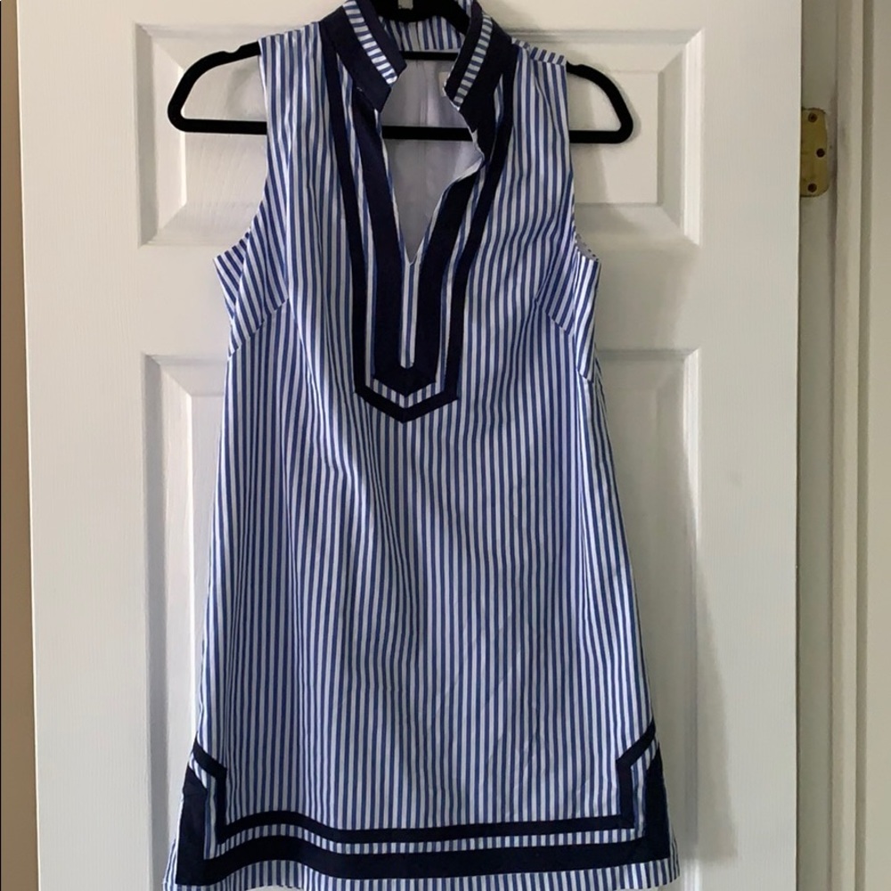 Eliza J blue and white dress